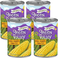 Green Valley Organics Whole Kernel Corn | Certified Organic | 100% Supersweet Variety Corn | 15 Oz Can (Pack Of 4)