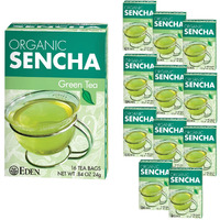 Eden Organic Sencha Green Tea, Japanese, Uji Cha, 16 Unbleached Manila Tea Bags/Box (12-Pack Case)