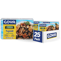 Goya Foods Premium Squid Pieces In Ink, 4 Ounce (Pack Of 25)
