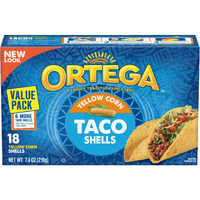 Ortega Taco Shells, Yellow Corn, 7.4 Ounce, 18 Shells (Pack Of 6)
