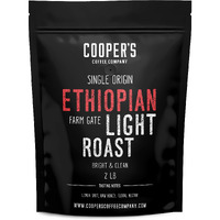 Ethiopian Bold Light Roast Coffee, Gourmet Single-Origin Coffee Beans From Ethiopia, Whole Bean, 2Lb Bag