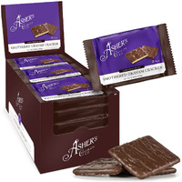 Asher's Chocolates, Chocolate Covered Grahams, Gourmet Sweet And Salty Candy, Individually Wrapped Snack, Family Owned Since 1892 (Dark Chocolate, 15 Count, 2 Packs)