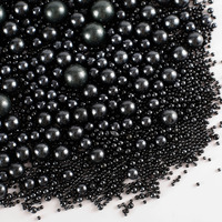 Kasvan Black Pearl Sugar Sprinkles - Edible Candy Pearls 130G/4.58 Oz, Mix Size, Baking Cake Decorations, Ice Cream Toppings And Cookie Decorating, Wedding Party Chirstmas Supplies