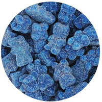 Dark Blue Gummy Bears Sugared, 2.2 Pound Bag, Blue Candy, Blue Raspberry Flavored, The Hampton Popcorn & Candy Company