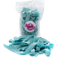 Smarty Stop Sour Gummy Candy Strips (Blue Raspberry, 1 Pound)