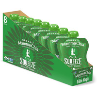 Mamma Chia Organic Vitality Squeeze Snack, Green Magic, Chia Vitality Snack, Usda Organic, Non-Gmo, Vegan, Gluten Free, And Kosher. Fruit And Vegetables With Only 70 Calories,3.5 Ounce (Pack Of 16)