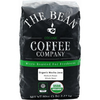 The Bean Organic Coffee Company Mocha Java, Medium Roast, Whole Bean Coffee, 5-Pound Bag