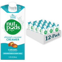 Nutpods Caramel Coffee Creamer - Unsweetened Non Dairy Creamer Made From Almonds And Coconuts - Keto Creamer, Whole30, Gluten Free, Non-Gmo, Vegan, Sugar Free, Kosher (12-Pack)