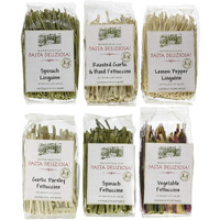 Pasta Deliziosa! Handcrafted Pasta Variety Pack, All Flavors, 12 Ounce (Pack Of 6)