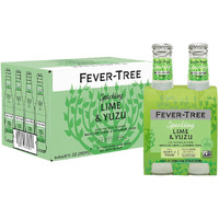Fever Tree Sparkling Yuzu & Lime - Premium Quality Mixer - Refreshing Beverage For Cocktails & Mocktails. Naturally Sourced Ingredients, No Artificial Sweeteners Or Colors - 200 Ml Bottles-Pack Of 24