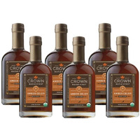 Crown Maple Amber Color, Rich Taste Organic Maple Syrup, Flavor Marinades, Cocktails, Pancakes, Squash & Bacon, 12.7 Fl Oz (Pack Of 6)