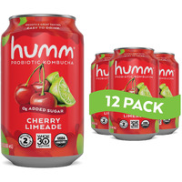 Humm Whole30 Approved Kombucha, Cherry Limeade, Organic, Vegan & Gmo Free (12 Pack)
