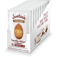 Justin's Cinnamon Almond Butter Squeeze Packs, Gluten-Free, Non-Gmo, Responsibly Sourced, 11.15 Ounce (Pack Of 10)