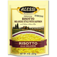 Alessi Autentico, Premium Seasoned Risotto, Italian Arborio Rice, Easy To Prepare, 8Oz (Milanese, Pack Of 6)