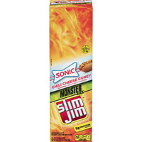 Slim Jim Monster Size Meat Sticks, Sonic Chili Cheese Coney Flavor, 1.94 Oz. 18-Count