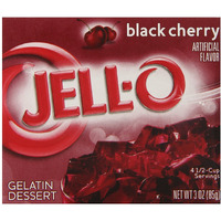 Jell-O Black Cherry Gelatin Mix (3 Oz Bags, Pack Of 24)