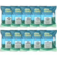 Gourmet Flavored Decaf Coffee Sampler Pack - 10 Bags Of Unique Flavored Coffees - Roasted By Door County Coffee