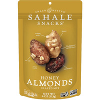 Sahale Snacks Honey Almonds Glazed Mix, 4 Oz Pouches (6 Packs) - Dry-Roasted Deluxe Mixed Nuts With Tart Cranberries & Madagascar Vanilla - Non-Gmo, Kosher, & Certified Gluten-Free Snacks