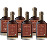 Crown Maple Cinnamon Infused Maple Syrup, Pancakes, Flavor Cocktails, Sticky Buns, Waffles, Certified Organic, 25 Fl Oz, (Pack Of 6)