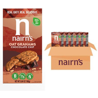 Nairn's Gluten-Free Chocolate Chip Oat Grahams - Healthy, Tasty And Safe For Celiacs. Perfect On-The Go Snack. High Fiber, No Artificial Colors, Flavors, Or Preservatives, 5.64Oz, Pack Of 6