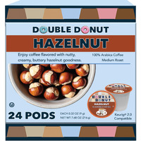 Double Donut Coffee Hazelnut Coffee In Recyclable Single Serve Coffee Pods For All Hazelnut Coffee K Cups Brewers, From Double Donut, 24 Cups