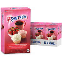 Sweet'N Low Zero-Calorie Sweetener, Contains Saccharin, Sugar Substitute, Keto, Vegan, Gluten-Free, Great For Cooking, Baking, Coffee, Tea, Hot/Cold Beverages, 8Oz Box (Pack Of 6)