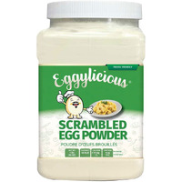 Eggylicious Egg Scramble Mix - Made W/ Hormones Free Whole Eggs/Protein Packed -Easy & Delicious Breakfast - Ideal For Outdoors/Camping/Backpacking - Preservatives Free - Easy Storing 1 Lb Jar
