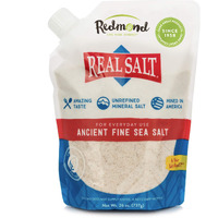 Redmond Real Salt - Ancient Fine Sea Salt, Unrefined Mineral Salt, 26 Ounce Pouch (6 Pack)