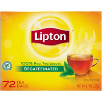 Lipton Decaffeinated Black Enveloped Tea Bags, 72 Count (Pack Of 6)