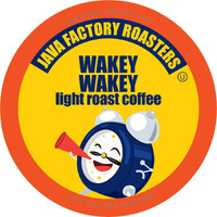 Java Factory Coffee Pods Light Roast Coffee Compatible With K Cup Brewers Including 2.0, Wakey Wakey, 80 Count