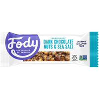 Fody Foods Vegan Protein Nut Bars, Dark Chocolate Nuts And Sea Salt Flavor, 6G Protein Per Bar, Low Fodmap Certified, Sensitive Recipe, Gut & Ibs Friendly, 6 Count