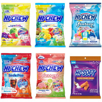 Hi-Chew Variety Mix, Pack Of 6 Bags Including Salted Caramel -15 Flavors Asst - Unique Fun Soft & Chewy Taffy Candy - Immensely Juicy Fruit Flavors - Individually Wrapped For Sharing