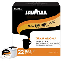 Lavazza Gran Aroma Single-Serve Coffee K-Cup Pods For Keurig Brewer, 22 Count (Pack Of 4) Balanced Light Roast With Floral Aroma And Notes Of Citrus, 100% Arabica