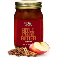 Green Jay Gourmet Apple Pecan Butter - All-Natural, Gluten-Free Fruit Spread - Pecan Apple Butter With Cinnamon - Gourmet Fruit Butter - No Corn Syrup, Preservatives Or Trans-Fats - 19 Ounces
