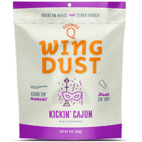 Kosmos Q Kickin Cajun Wing Dust - 5 Oz Bag For Wings, Popcorn & More - Dry Bbq Wings Rub With Spicy Cajun Heat (Kickin Cajun)