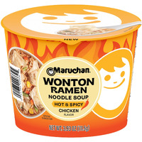 Maruchan Microwavable Wonton Bowl, Hot & Spicy Chicken, 3.93 Oz, 6 Count