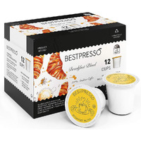 Bestpresso Coffee, Breakfast Blend Light Roast Single Serve K-Cup Pods, 96 Count (Compatible With 2.0 Keurig Brewers) 8 Packs Of 12 Cups