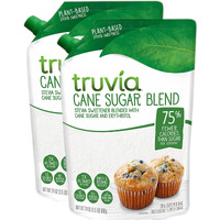 Truvia Sweetener Baking Blend, Now Called ""Cane Sugar Blend"" 2 Pack, 1.5 Lbs Each