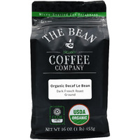 The Bean Organic Coffee Company Water Processed Decaf Le Bean, Dark French Roast, Ground Coffee, 16-Ounce Bag, Caf   Molido Tostado Org  Nico Descafeinado