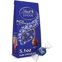 Lindt Lindor Dark Chocolate Candy Truffles, Dark Chocolate With Smooth, Melting Truffle Center, 5.1 Oz. Bag
