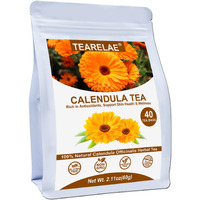Tearelae - Premium Calendula Flowers Tea Bags - 1.5G X 40 Count - Natural Calendula Tea Cut & Sifted - Non-Gmo - Caffeine-Free - Digestion Support & Improve Skin Health
