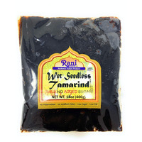 Rani Tamarind, Wet Seedless Block/Slab (Imli) 14Oz (400G) ~ All Natural | No Added Sugar | Vegan | Gluten Free | Non-Gmo | Indian Origin