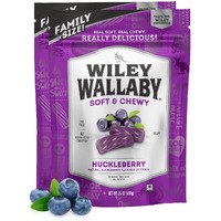 Wiley Wallaby Licorice 24 Ounce Classic Gourmet Soft & Chewy Australian Huckleberry Licorice Candy Twists, 2 Pack