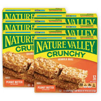 Nature Valley Granola Bars, Crunchy, Peanut Butter, 6 Pouches - 1.49 Oz, 2-Bars Per Pouch (Pack Of 6)