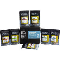 Tiesta Tea Single Origin Tea Sampler Set, Up To 56 Cups, Low To High Caffeine, Hot & Iced Tea, Loose Leaf Tea Variety Pack With Green, White, Black & Oolong Tea, 7 Sample Pouches