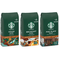 Starbucks Medium Roast Ground Coffee, Variety Pack, 3 Bags (12 Oz Each)