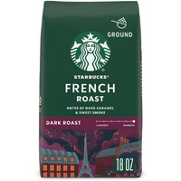 Starbucks Ground Coffee, Dark Roast Coffee, French Roast 100% Arabica, 1 Bag (18 Oz)