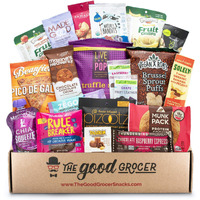 Premium Gluten Free And Vegan (Dairy, Soy And Fig Free) Healthy Snacks Care Package (20Ct): Featuring Delicious, Wholesome, Nutrient Dense Gluten Free And Vegan Snacks. Office College Client Gift Box