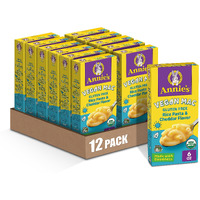 Annies Vegan Mac Rice Pasta And Cheddar Flavor Dinner With Organic Gluten Free Pasta, 6 Oz (Pack Of 12)