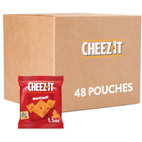 Cheez-It Cheese Crackers, Baked Snack Crackers, Lunch Snacks, Original (48 Pouches)